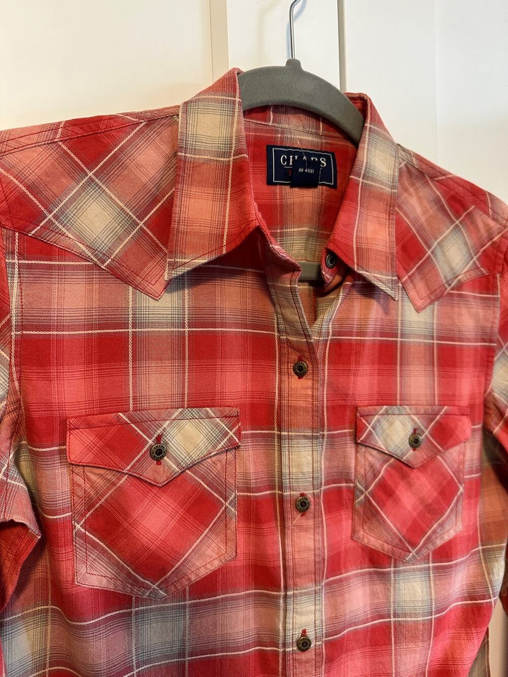 18. NWT Chaps western plaid shirt; size small